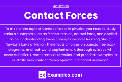 contact force definition