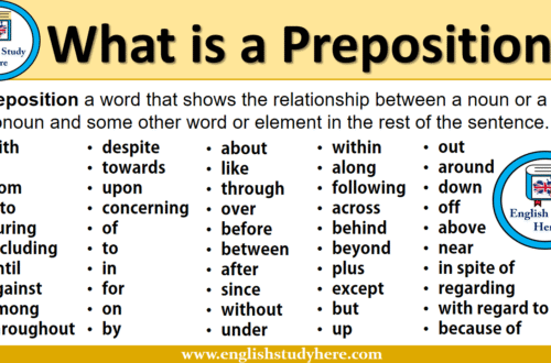 what is a preposition