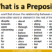 what is a preposition